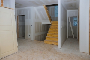 Interior construction of housing project with remodeling