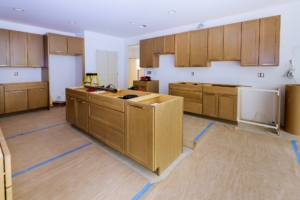 Wooden installation of in the kitchen of installation cabinets remodel